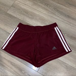 ADIDAS MAROON SHORTS!!
